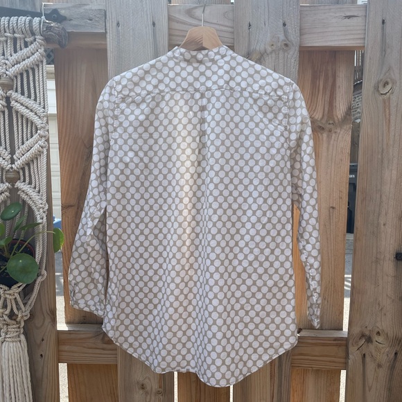 Fossil cotton tieneck buttondown blouse 3/4sleeves - Picture 2 of 7